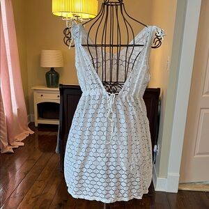Jantzen White Eyelet Beach Cover Up, size L